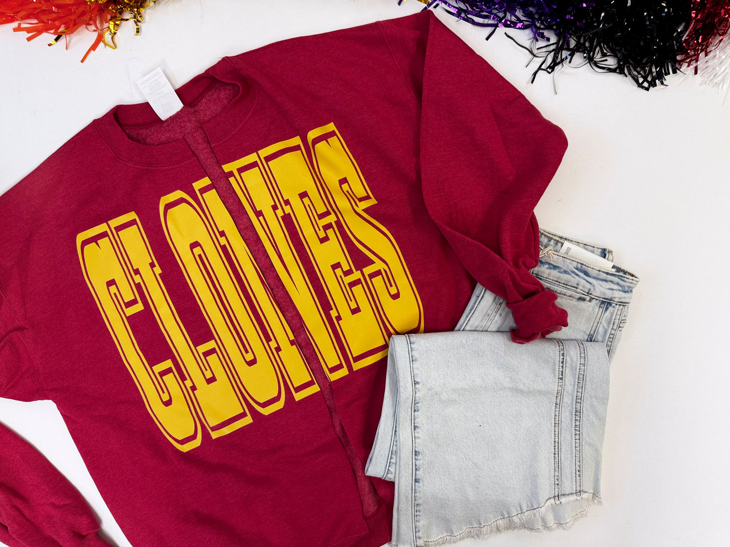 CYCLONES State Hand Cut Sweatshirt Cardigan
