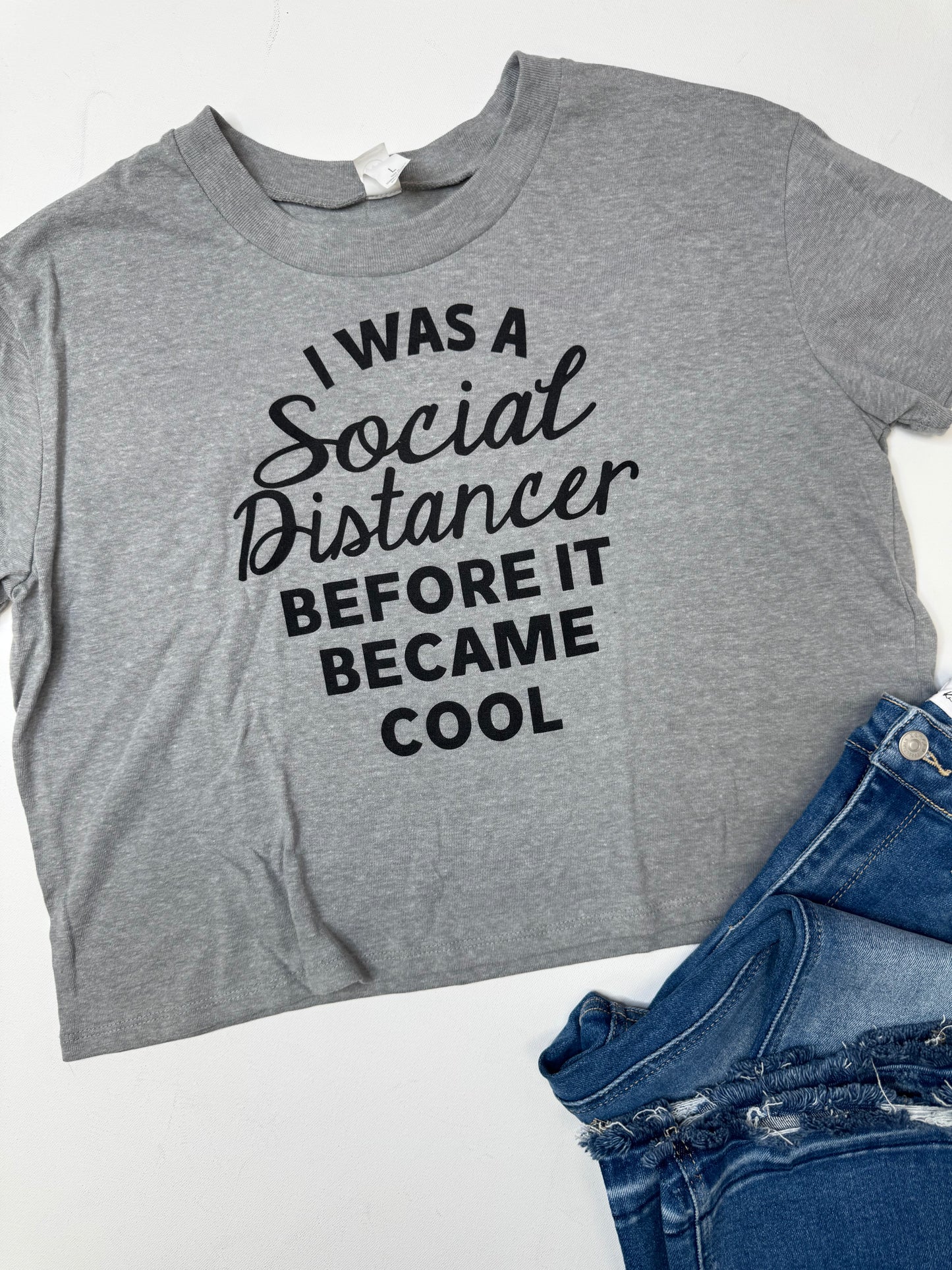 Social Distancer Graphic Crop T-Shirt *FINAL SALE