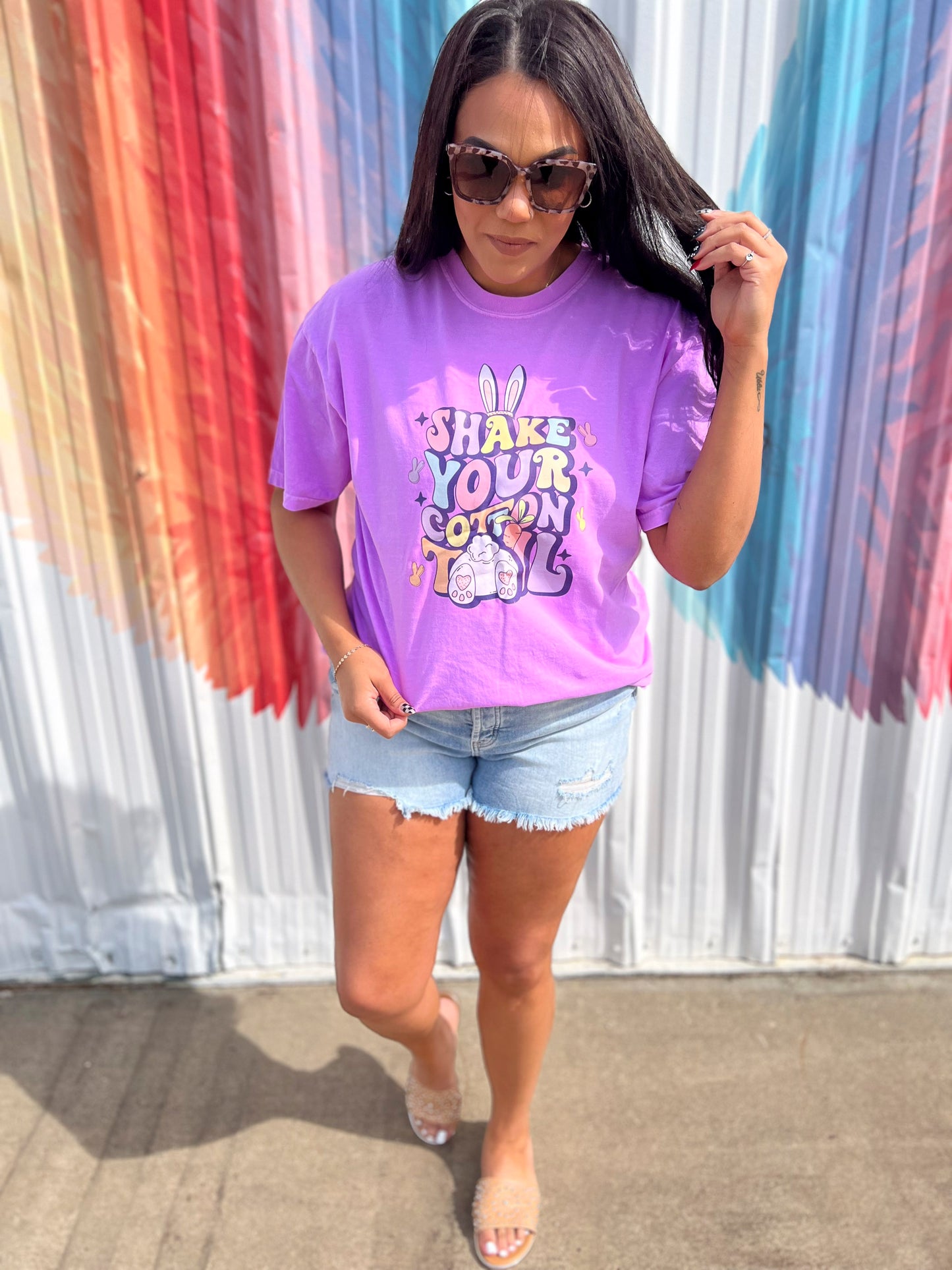 Shake Your Cottontail Garment Dyed Graphic T-shirt - Final Sale
