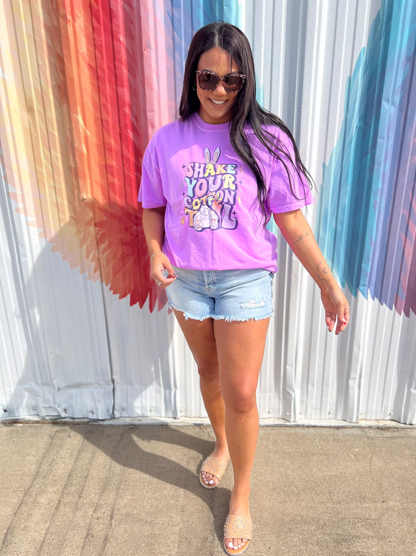 Shake Your Cottontail Garment Dyed Graphic T-shirt - Final Sale