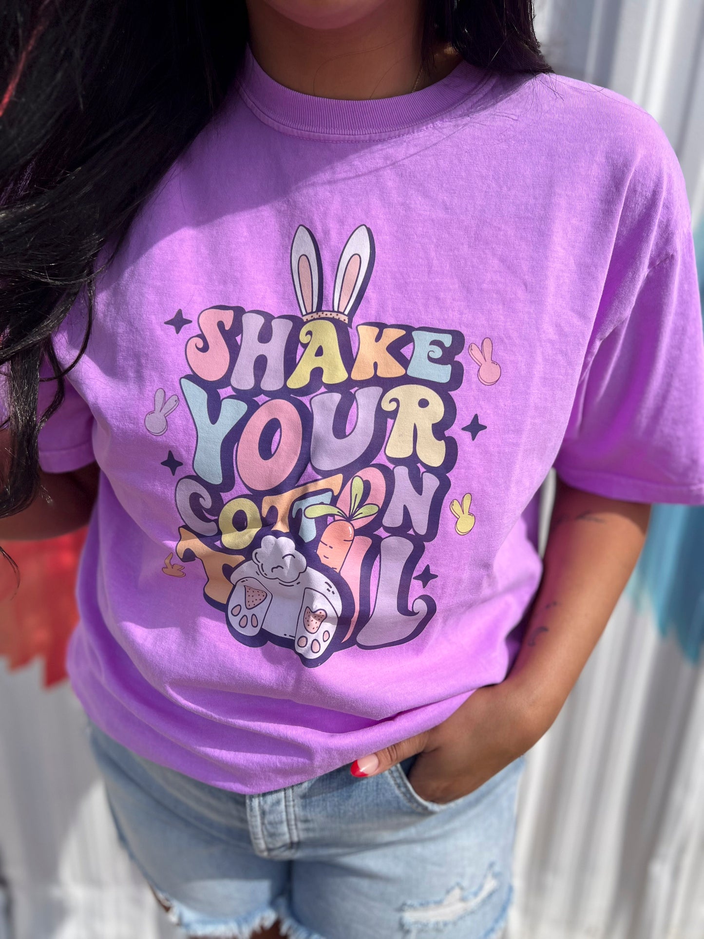 Shake Your Cottontail Garment Dyed Graphic T-shirt - Final Sale