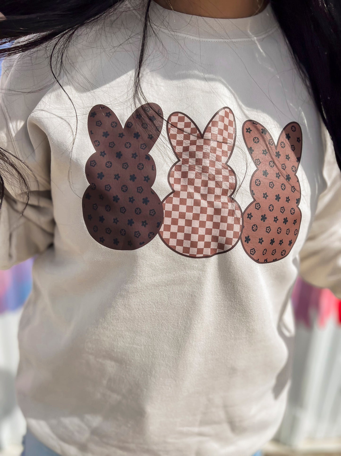 Boujee Inspired Peeps Easter Graphic Crewneck Sweatshirt