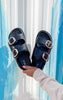 The Gen Black Dual Buckle Sandal | MIA SHOES *FINAL SALE