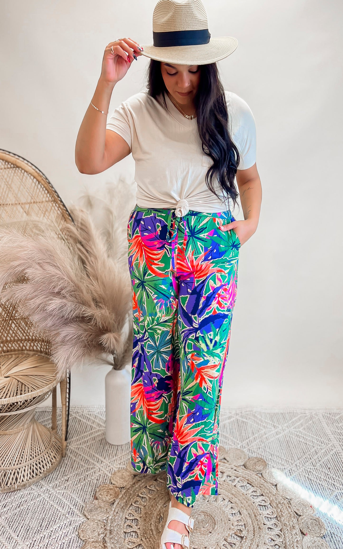 Make Waves Wide Leg Pull On Pants | FINAL SALE