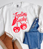 Feeling Lucky Cherry Eight Graphic Crewneck Sweatshirt | FINAL SALE
