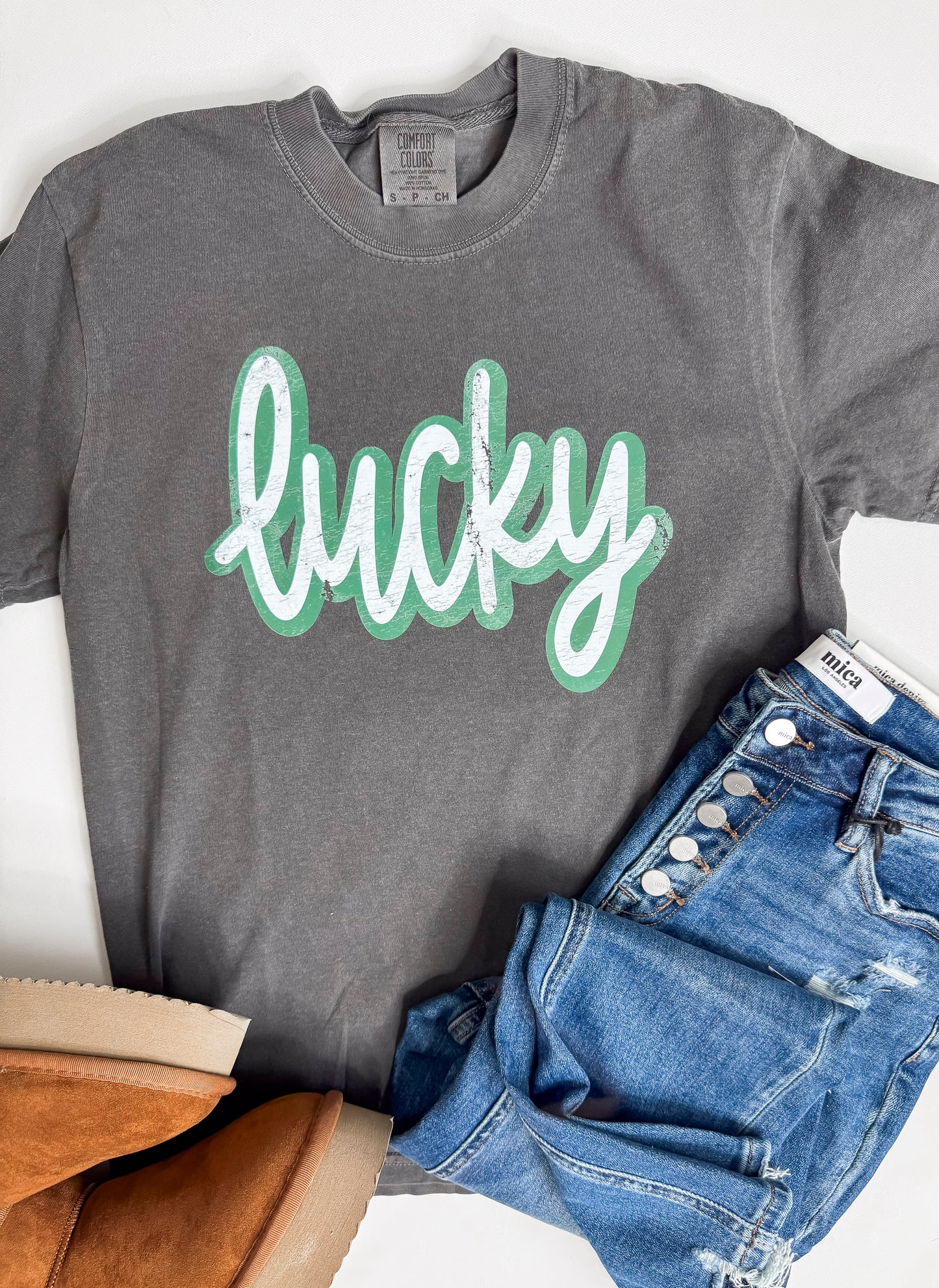 Lucky Garment Dyed Graphic T-shirt | FINAL SALE