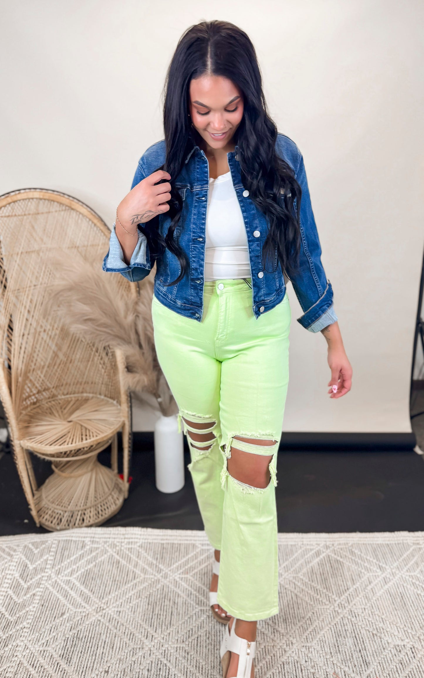 Mica Melon Super High Rise Dad Denim Jean - Final Sale