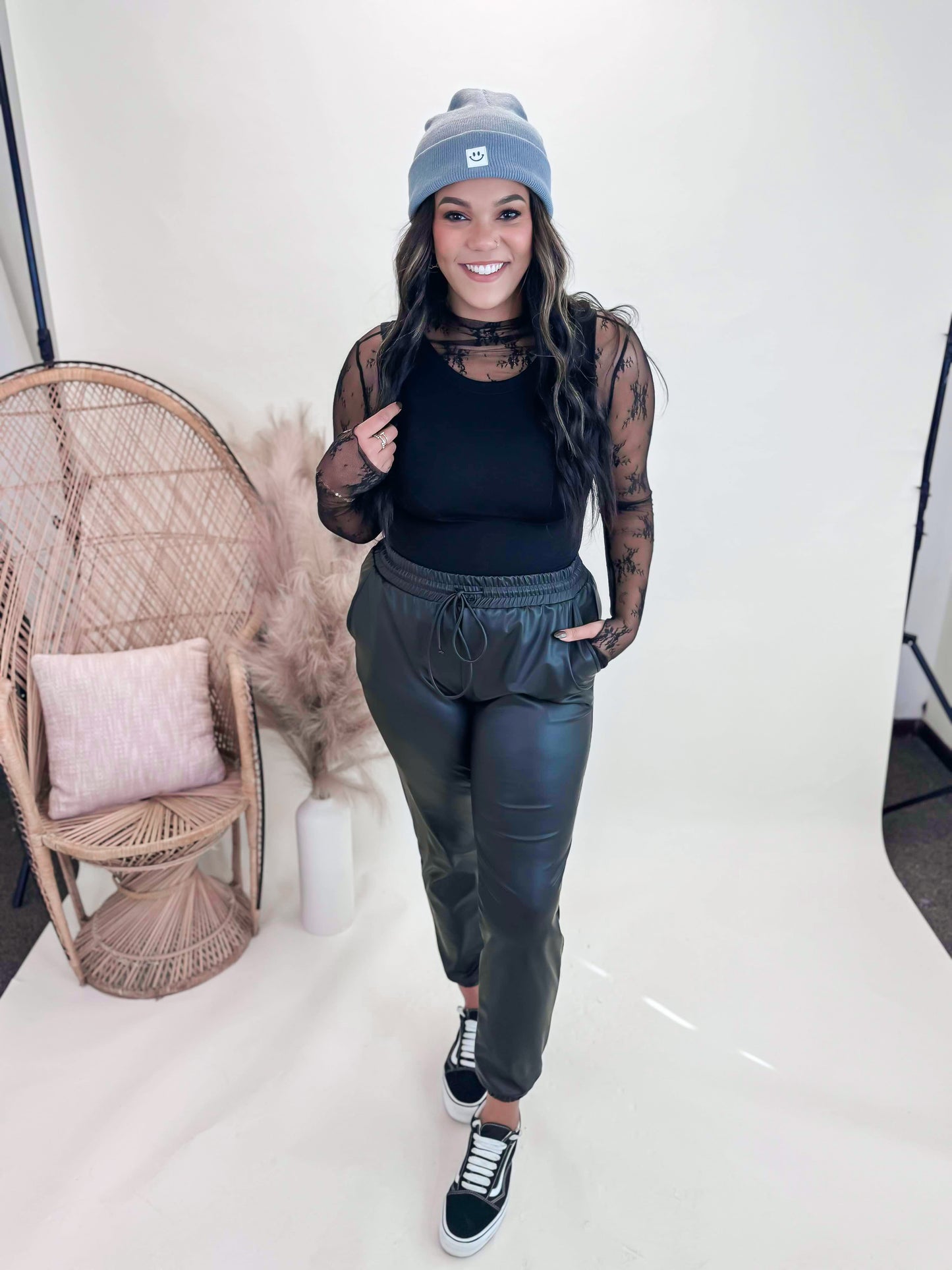 Faux Leather Joggers - Final Sale