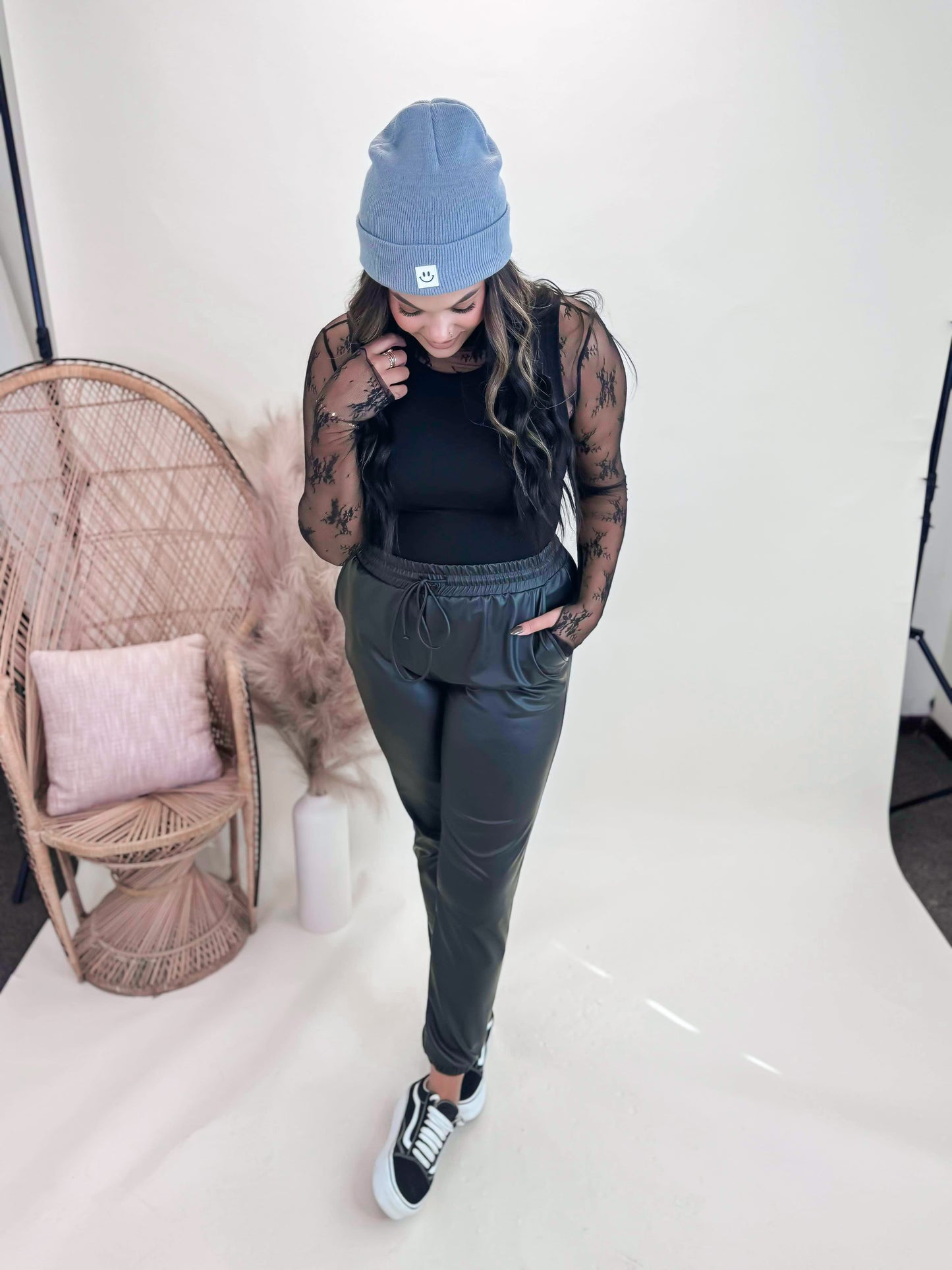 Faux Leather Joggers - Final Sale