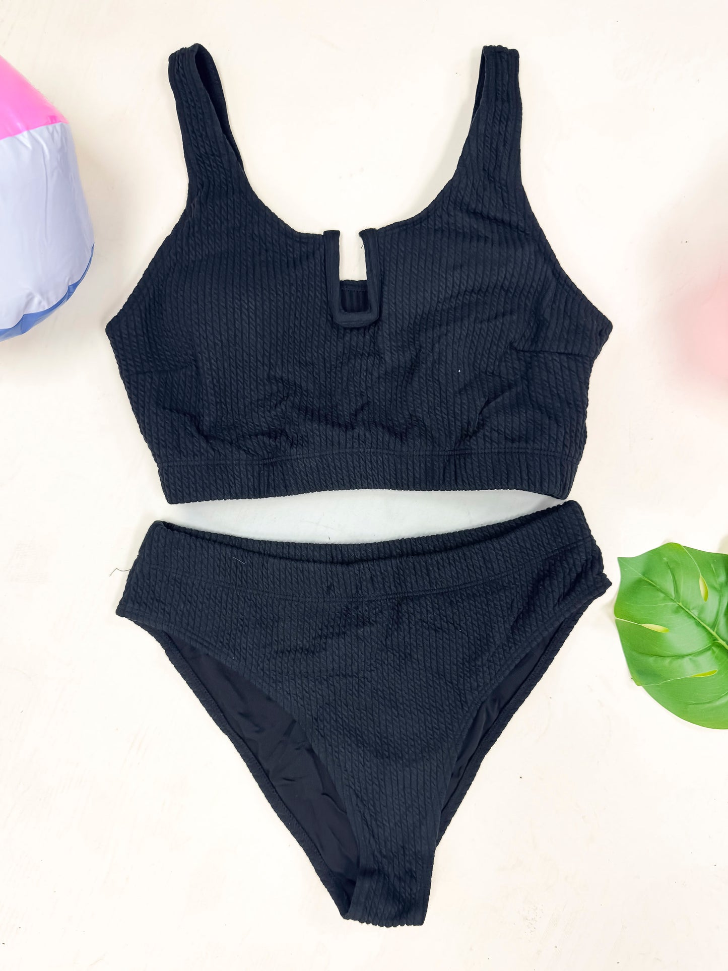 Deep Dive Ribbed Bikini Swimsuit * - Final Sale