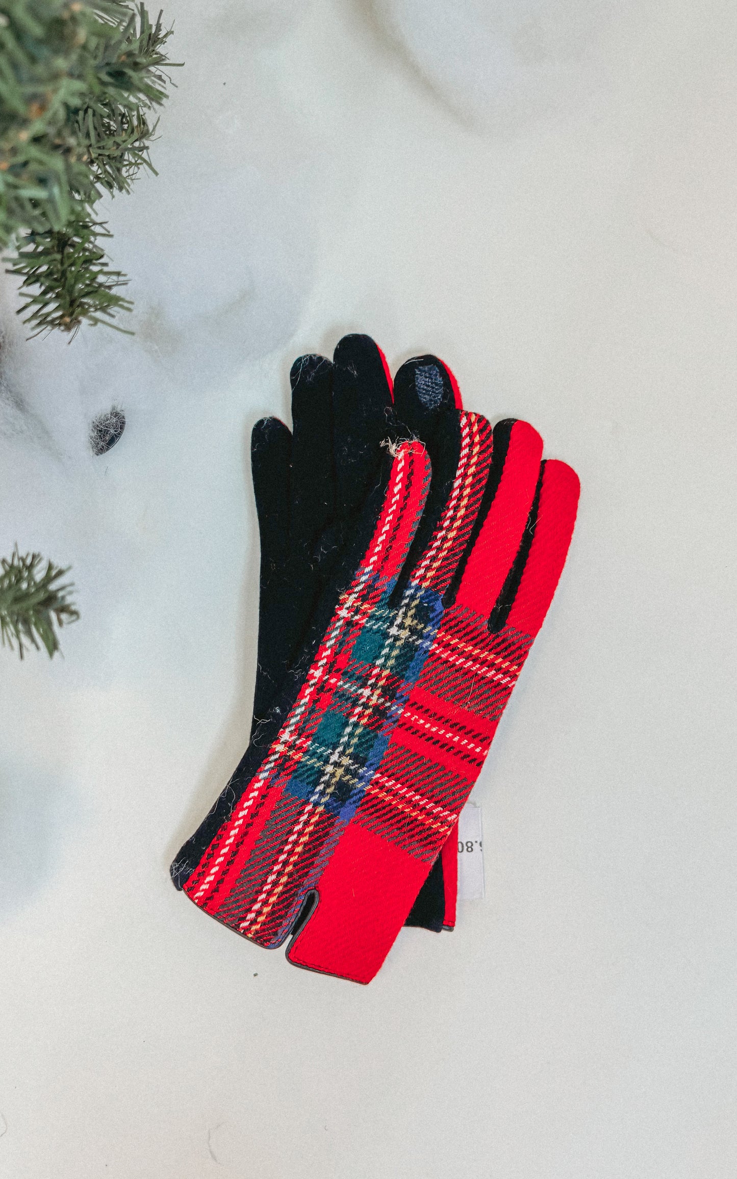Symmetrical Plaidberry Gloves - Final Sale