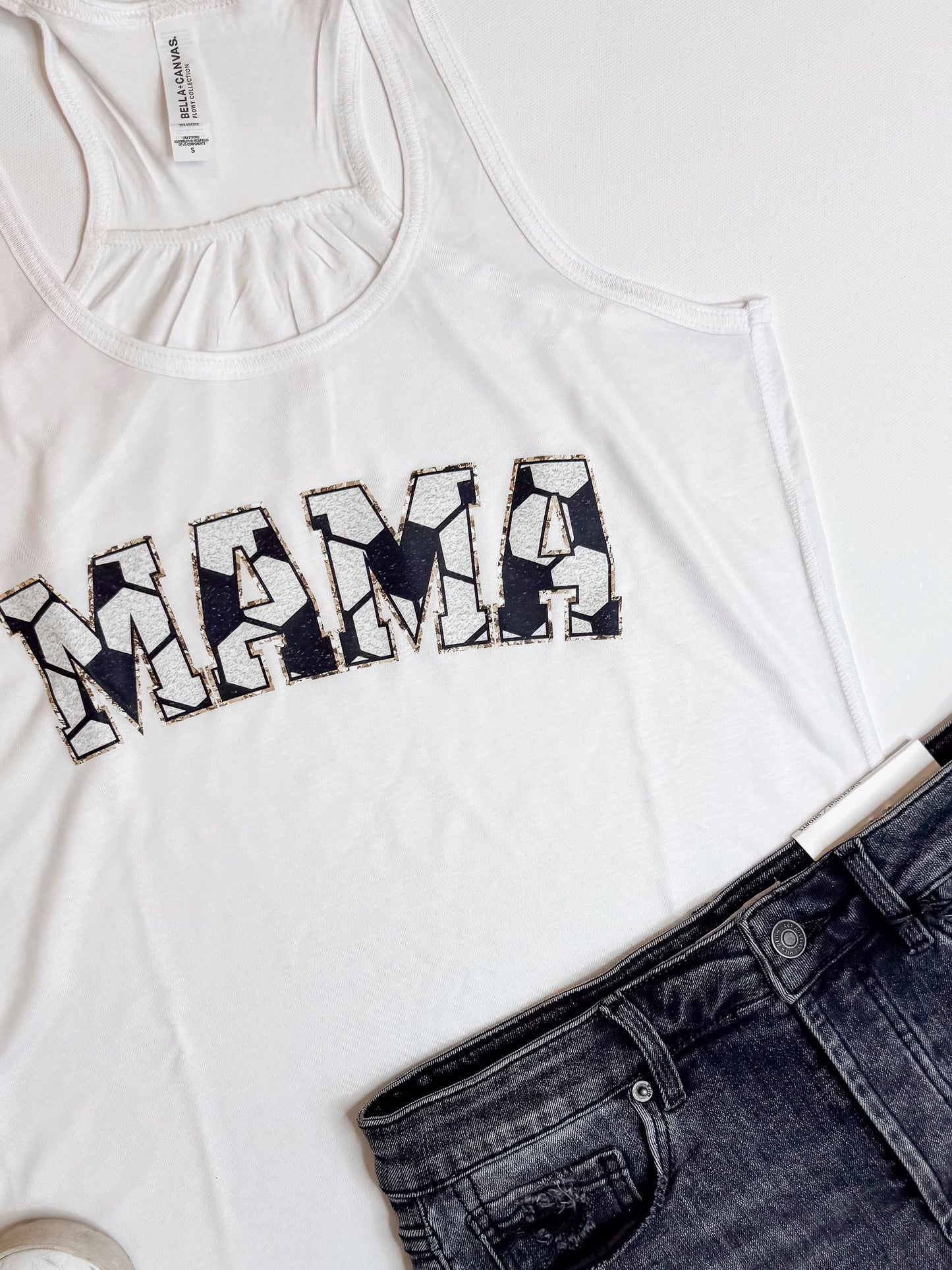 Soccer Mom Graphic Racerback Tank Top