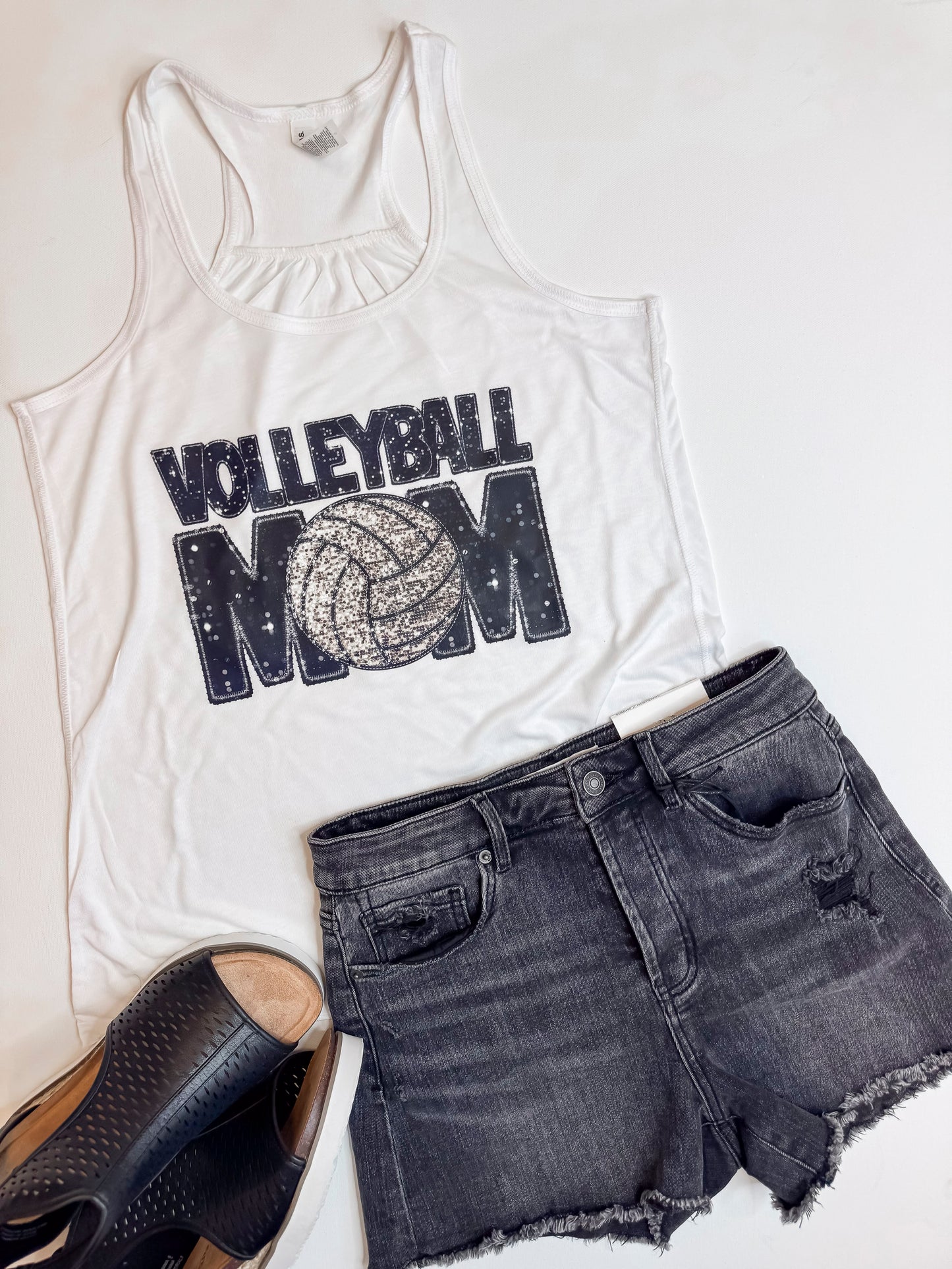 Volleyball Mom Graphic Racerback Tank Top