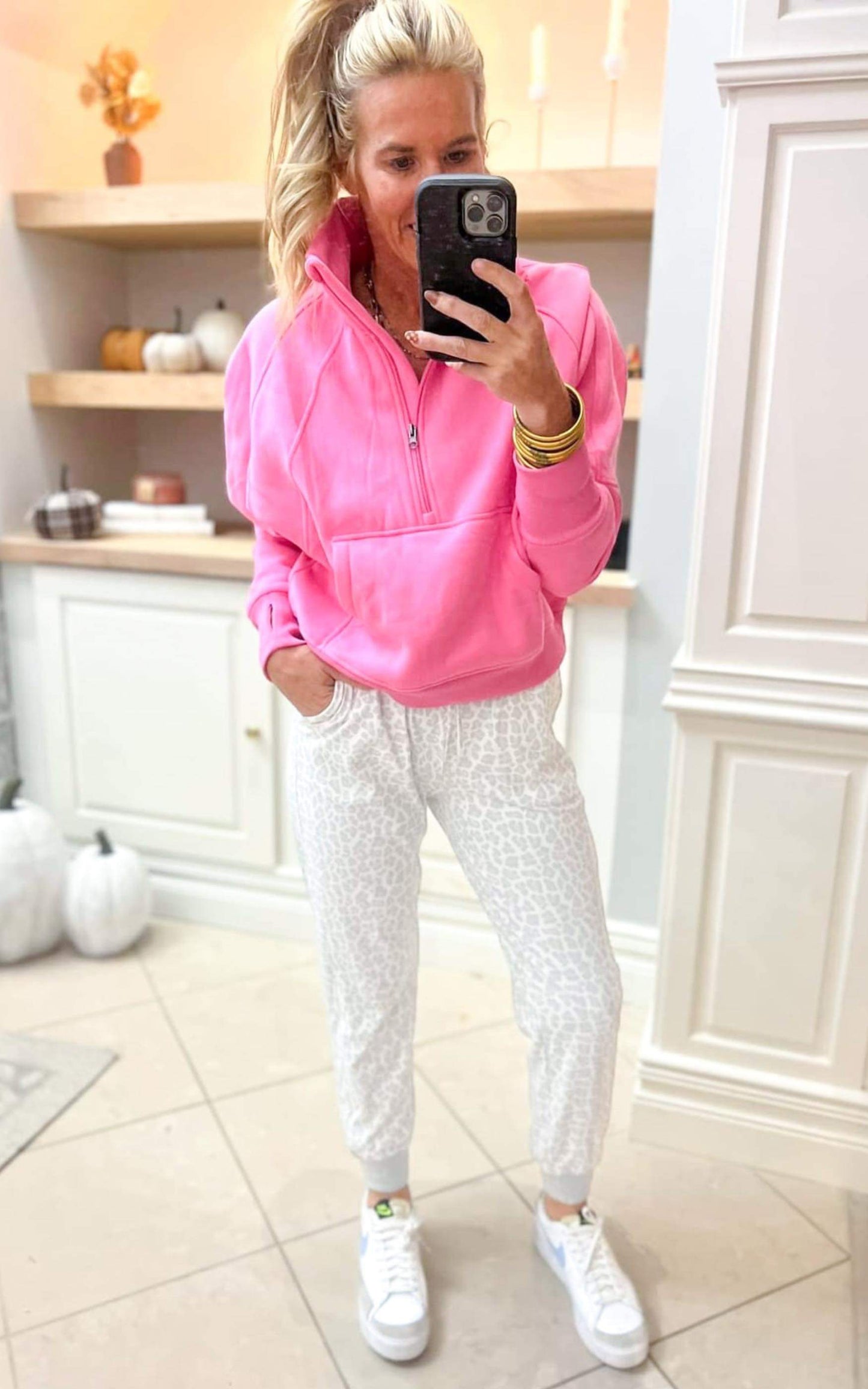 Grey Cheetah Everyday Joggers by Salty Wave* -FINAL SALE