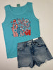 America Garment Dyed Graphic Tank Top - Final Sale