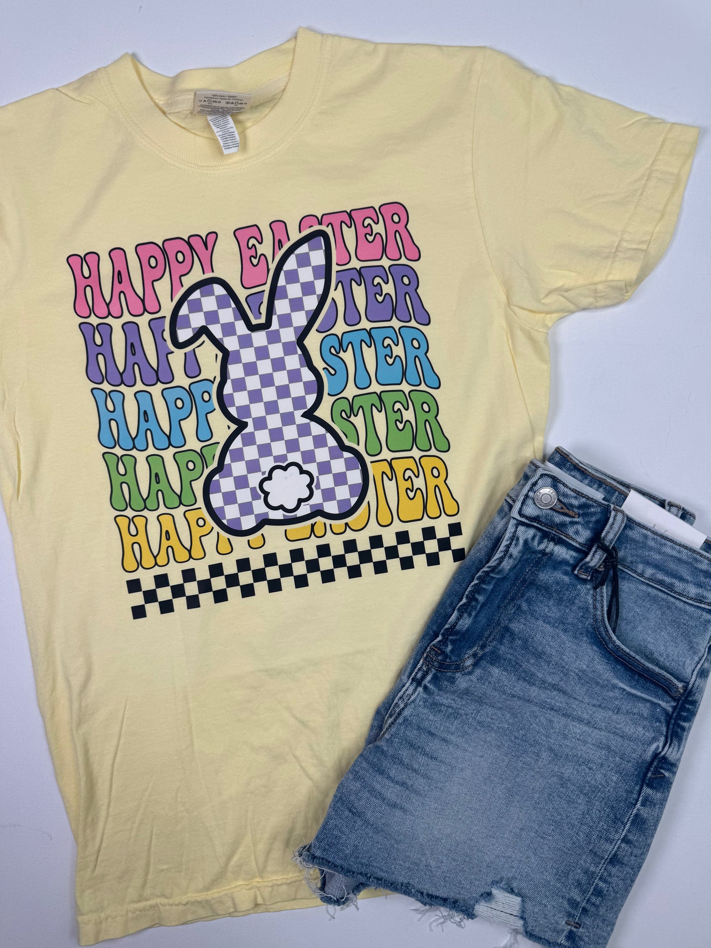 Its a Happy Happy Easter Garment Dyed Graphic T-shirt
