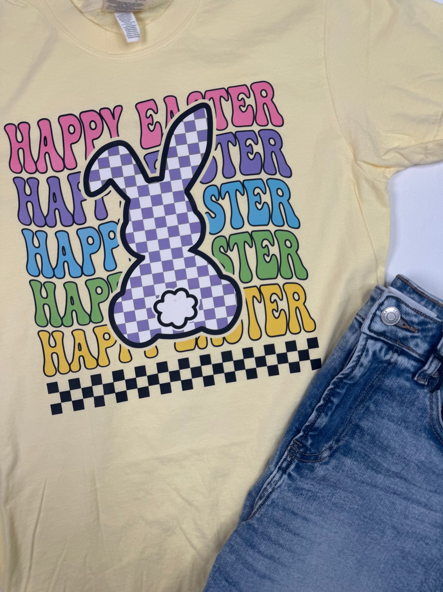 Its a Happy Happy Easter Garment Dyed Graphic T-shirt