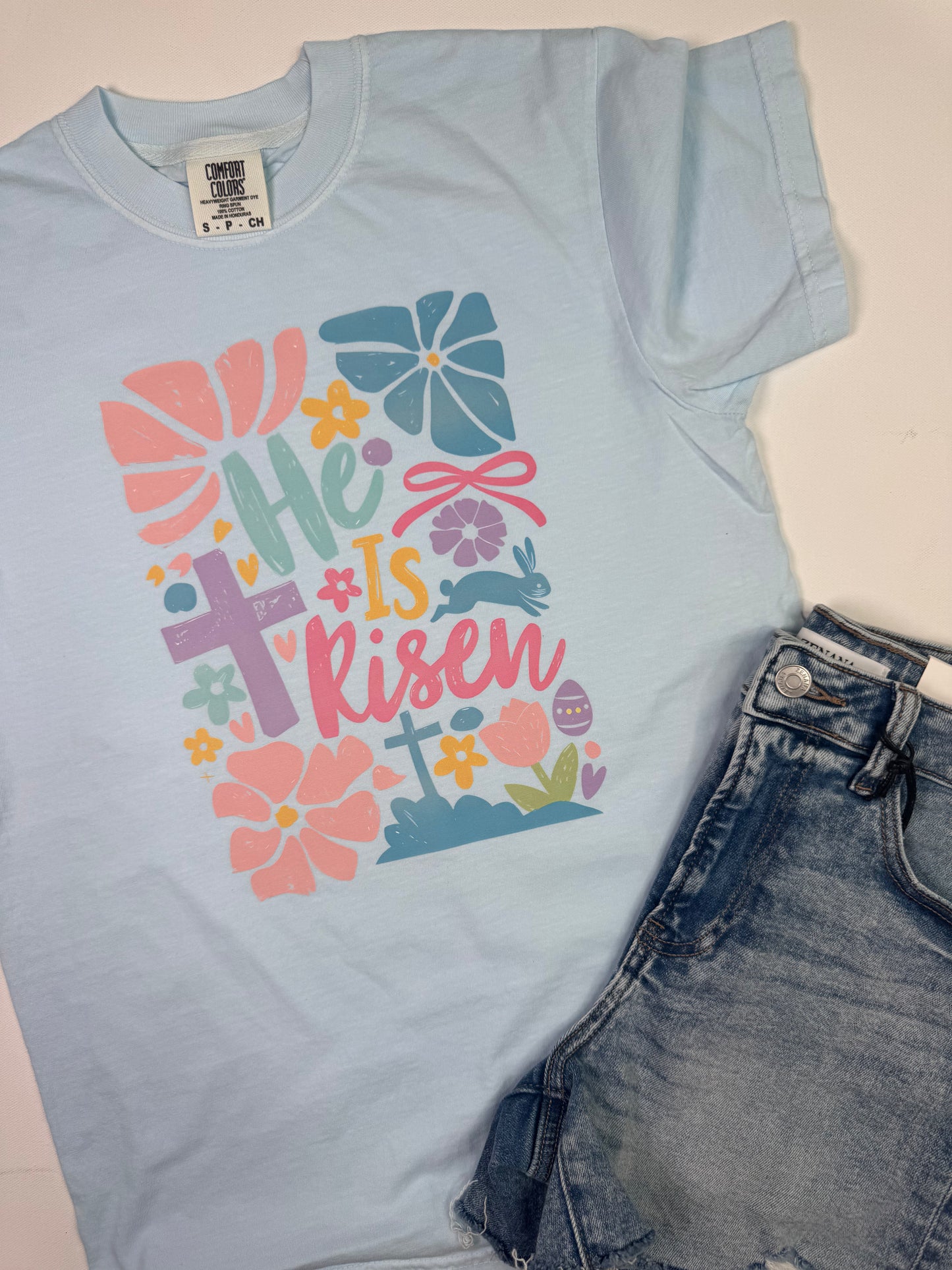 He Is Risen Garment Dyed Graphic T-shirt