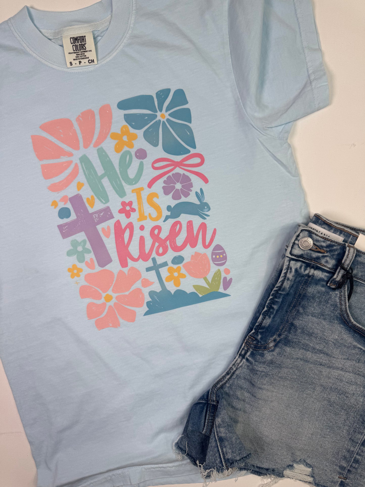 He Is Risen Garment Dyed Graphic T-shirt