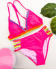 Pop of Confetti Hot Pink Bikini Swimsuit | Salty Wave - Final Sale