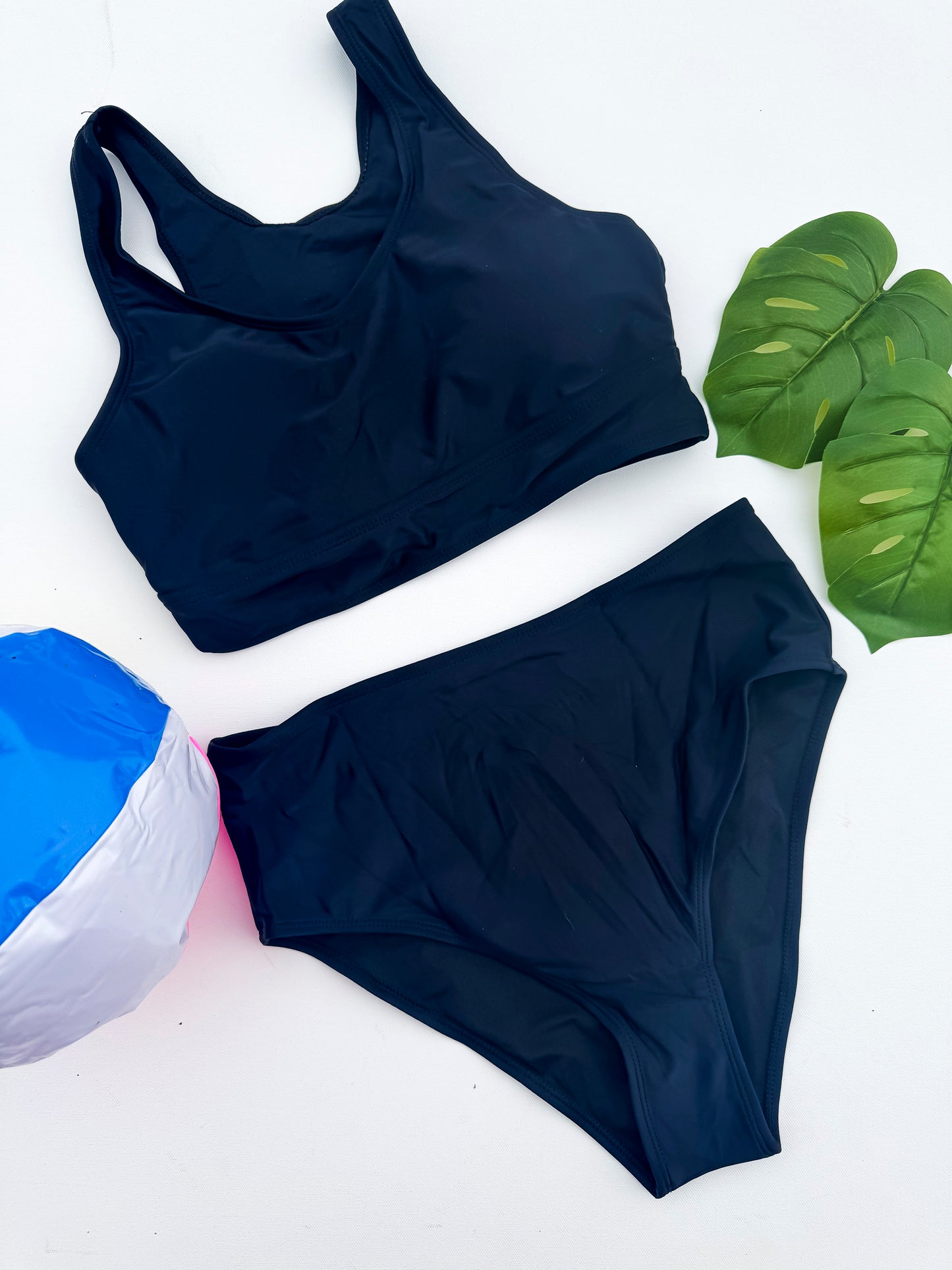 Black Coastline Sport Bikini Swimsuit | Salty Wave - Final Sale