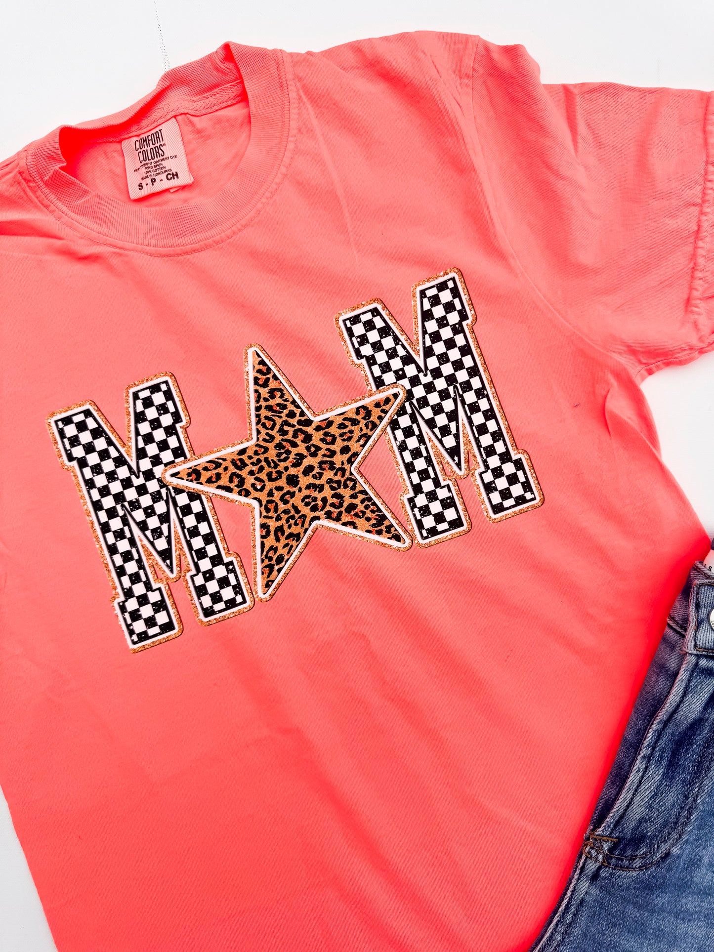 Neon Star MOM Garment Dyed Graphic T-shirt - Final Sale