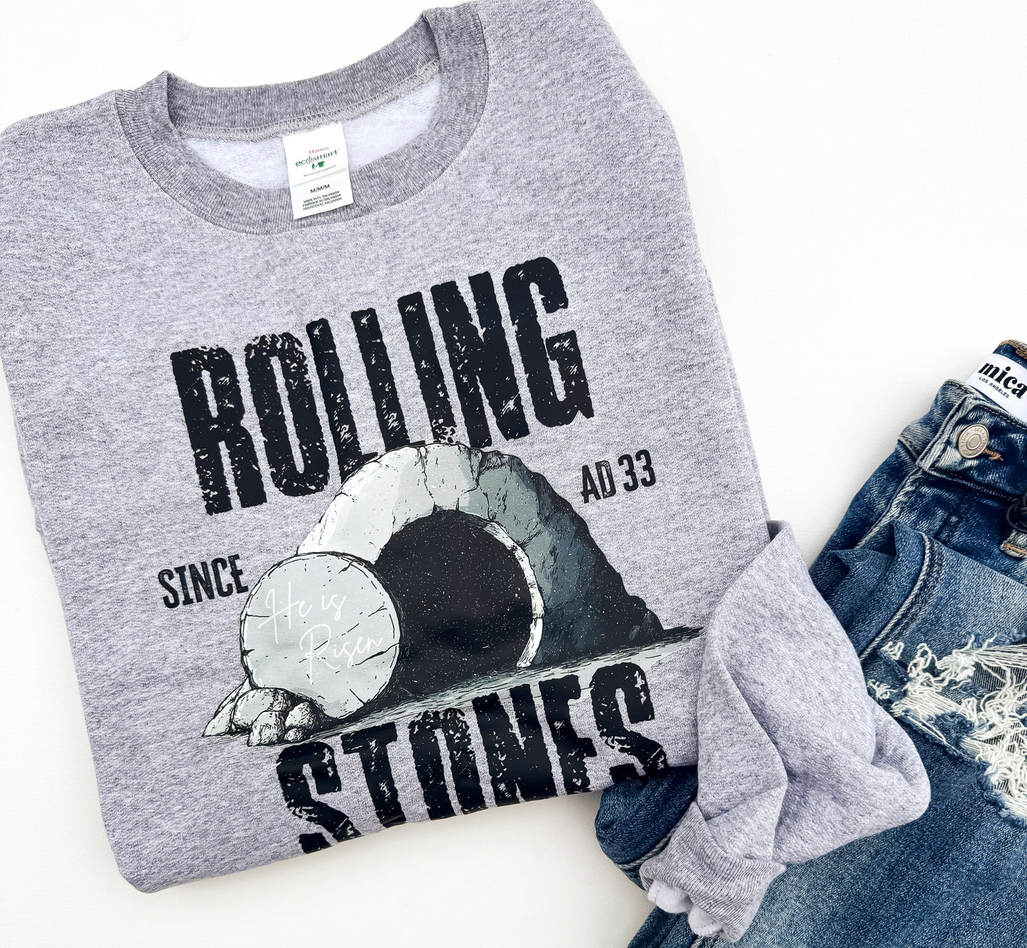 Rolling Since Stones Graphic Crewneck Sweatshirt - Final Sale