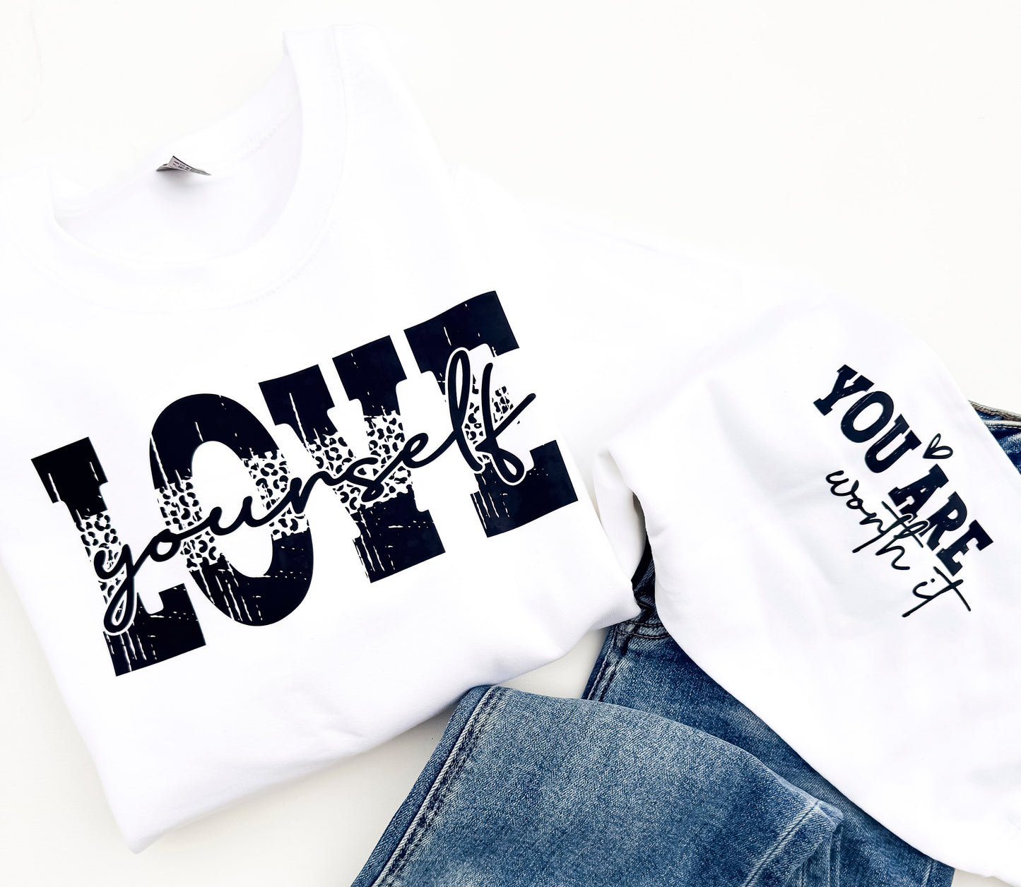 LOVE Yourself Graphic Crewneck Sweatshirt