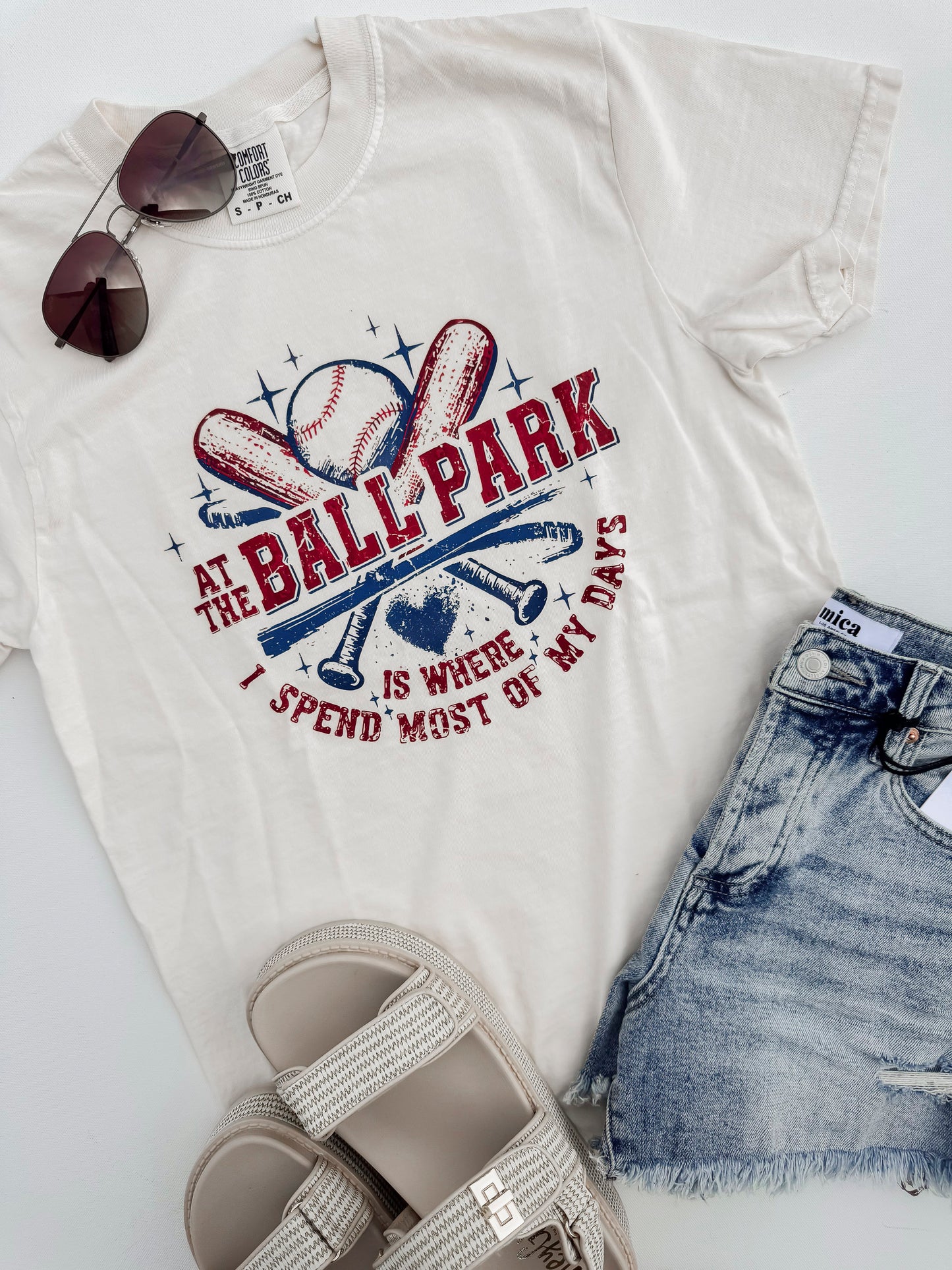 At the Ballpark Garment Dyed Graphic T-shirt