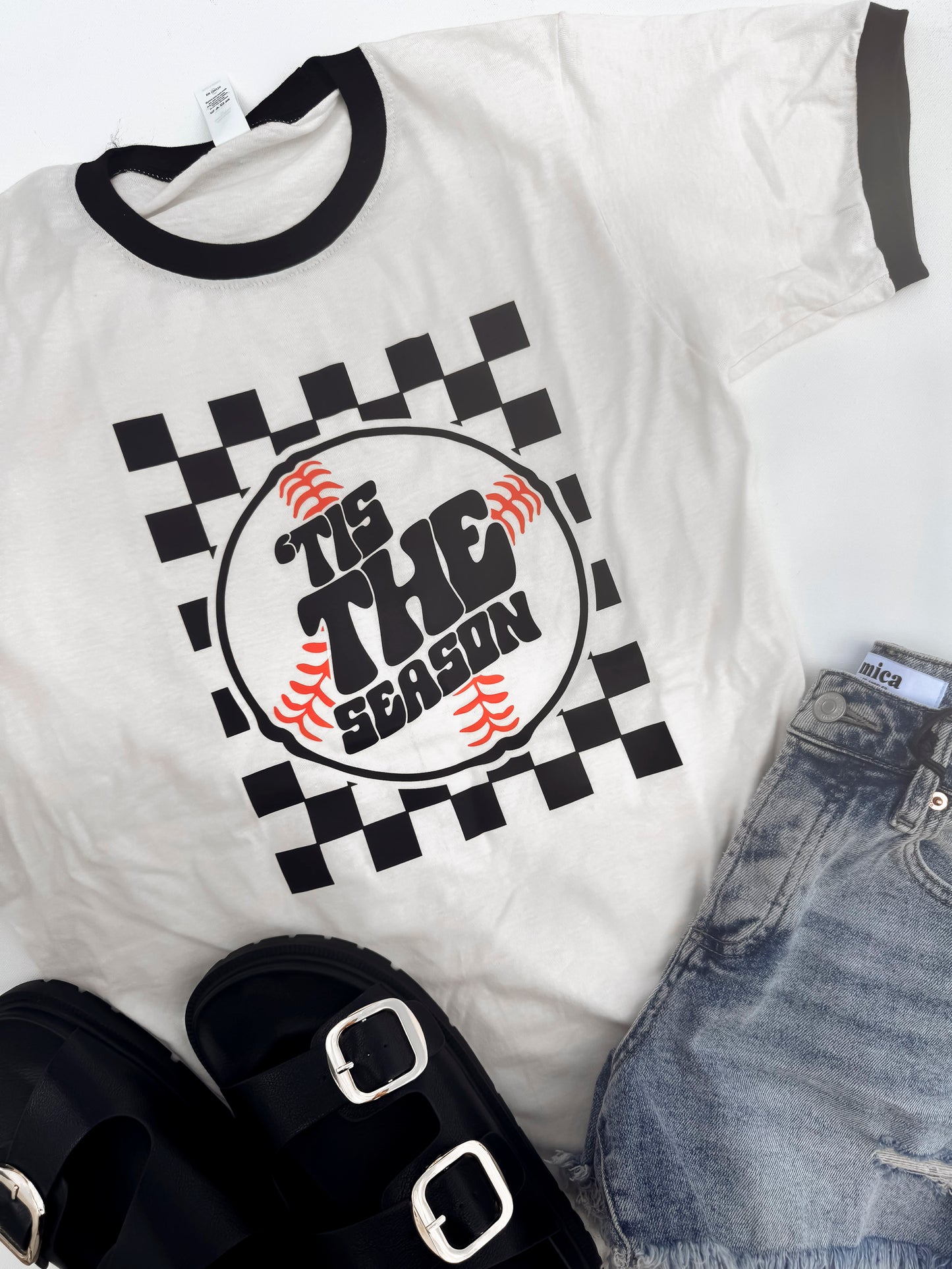 Tis the Season Baseball Ringer Graphic T-shirt