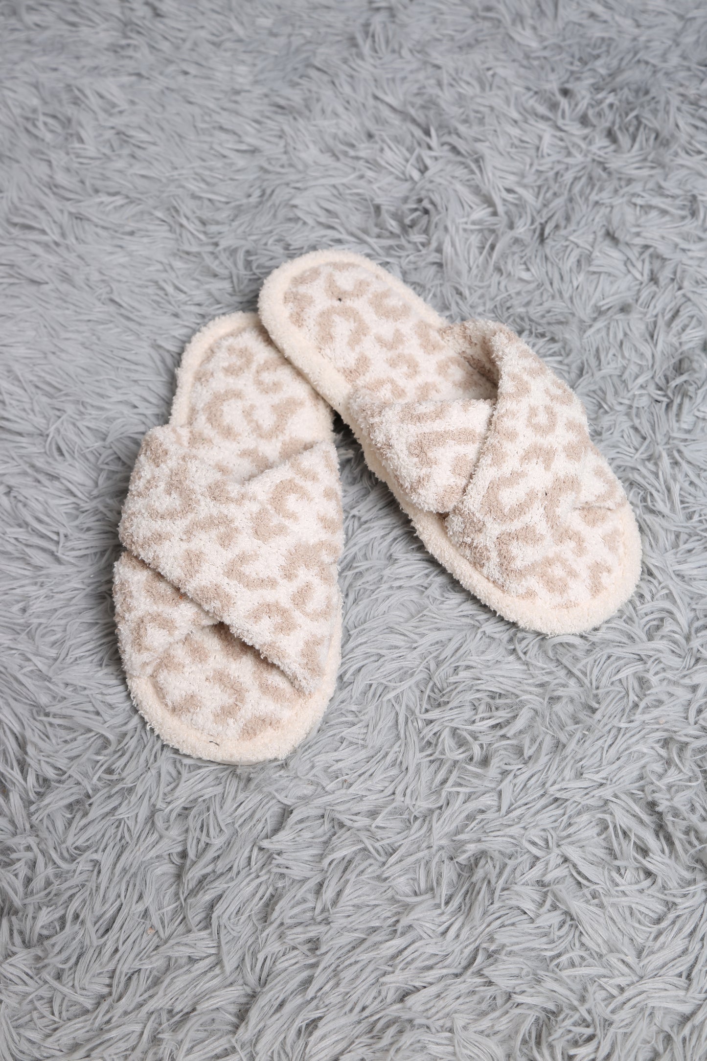 Leopard Criss Cross Slipper - Final Sale