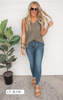 LT OLIVE SLEEVELESS TOP