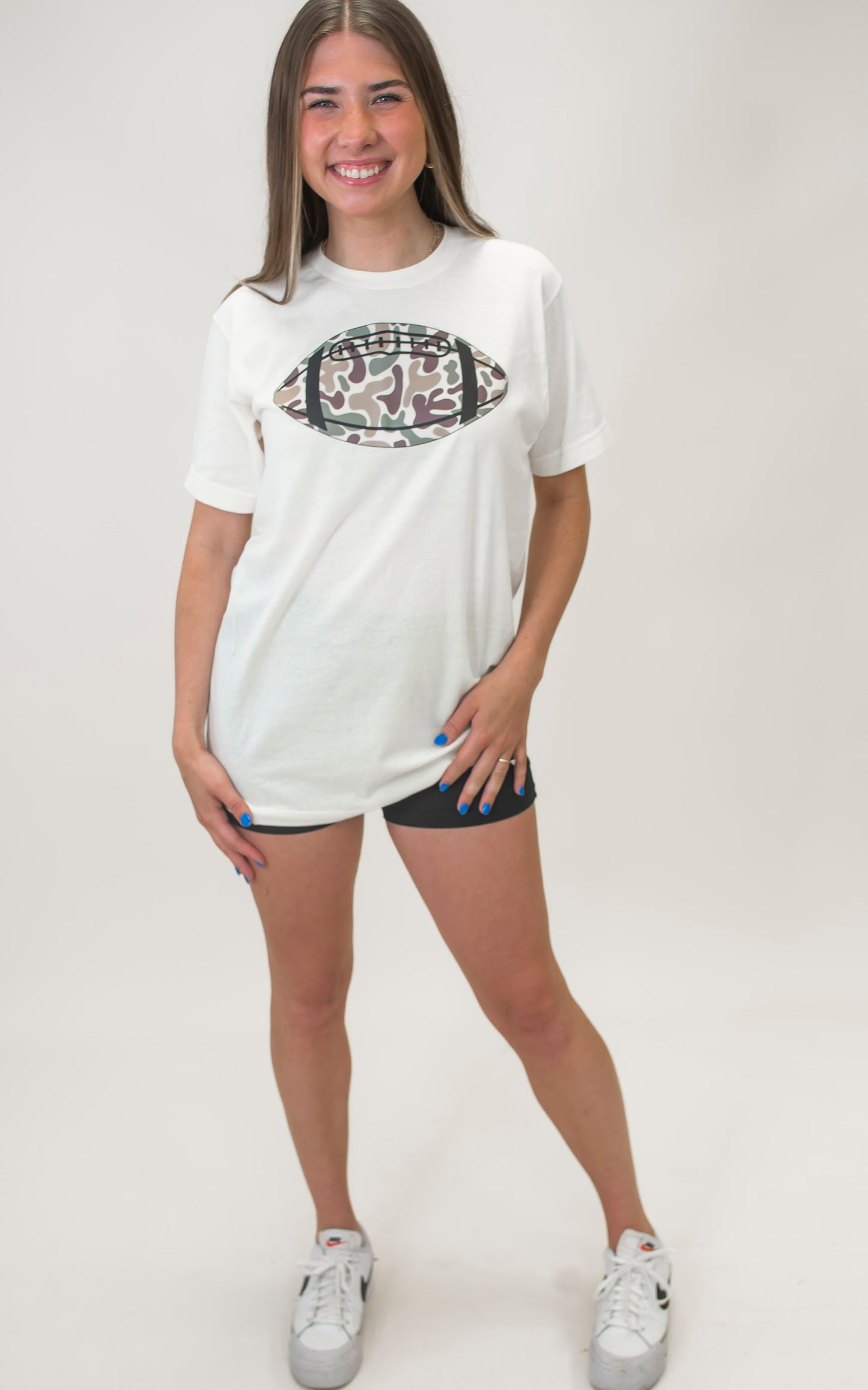 Camo Football Graphic T-shirt