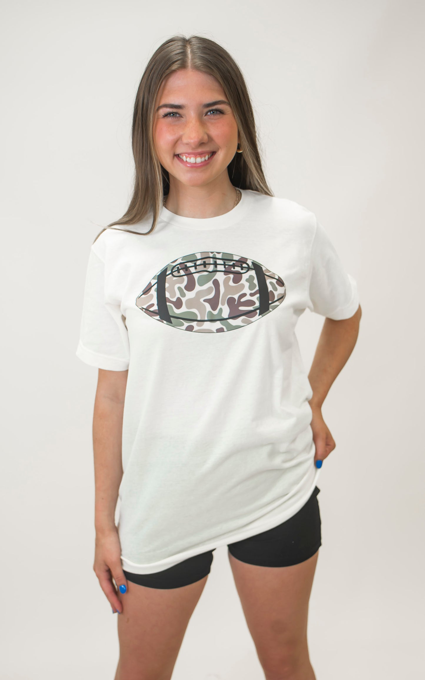 Camo Football Graphic T-shirt
