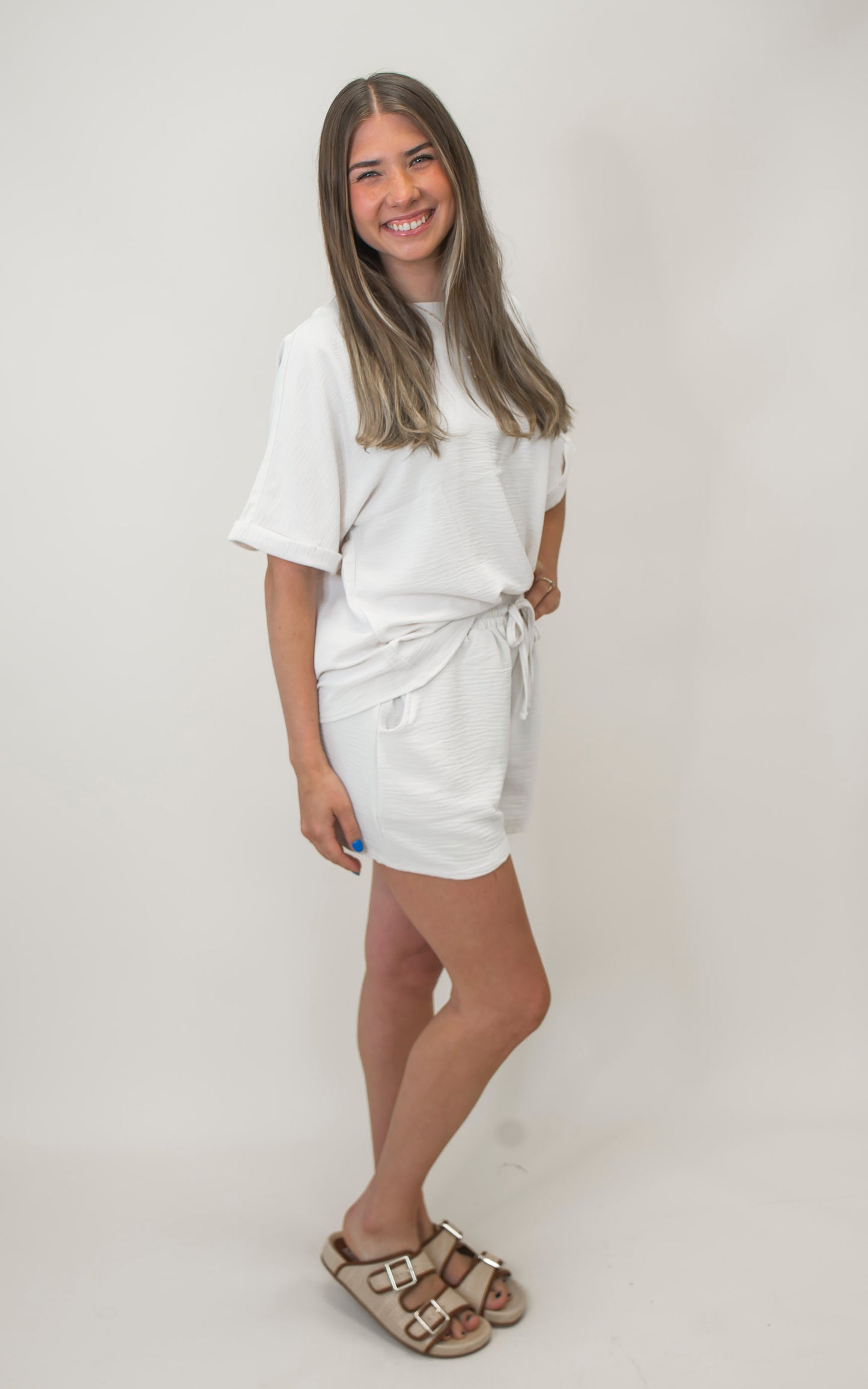 Woven Airflow Top & Shorts Set | Zenana - DEAL