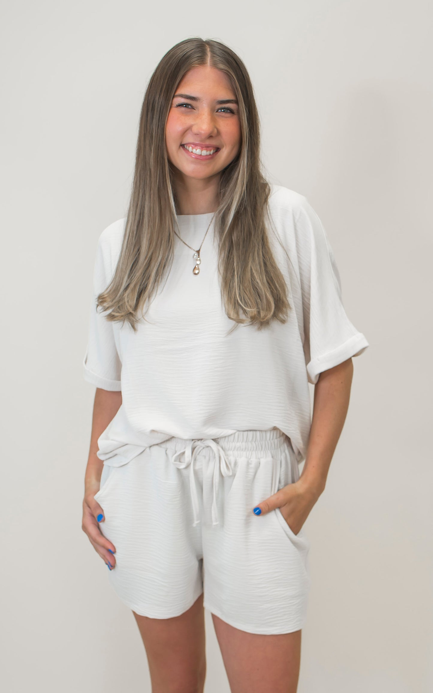 Woven Airflow Top & Shorts Set | Zenana - DEAL