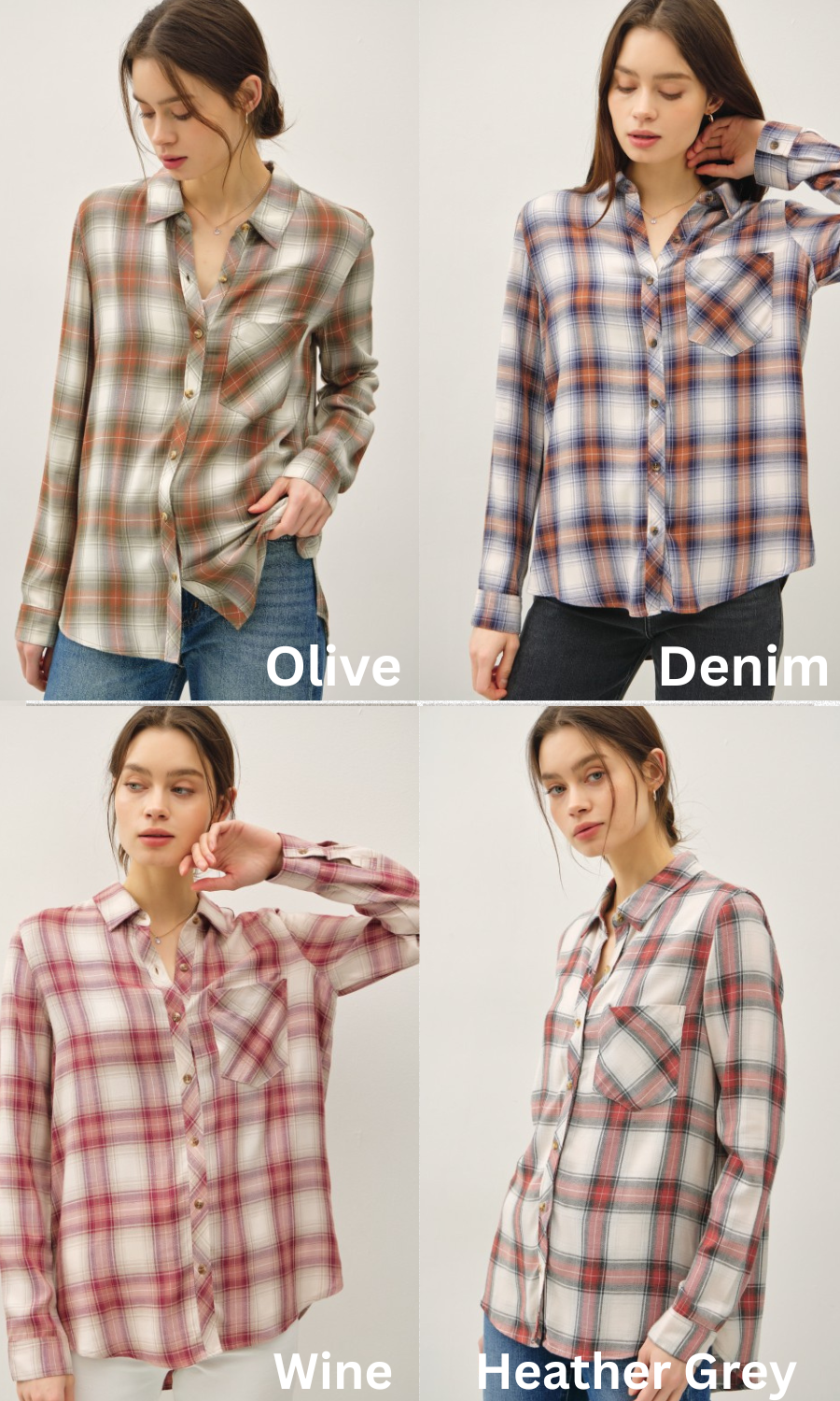 Robertson Plaid Longsleeve Button Up Shirt (4 COLORS) | BE COOL *LA LIVE PREORDER