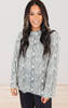 Snake Print Turtle Neck Long Sleeve Top - Final Sale