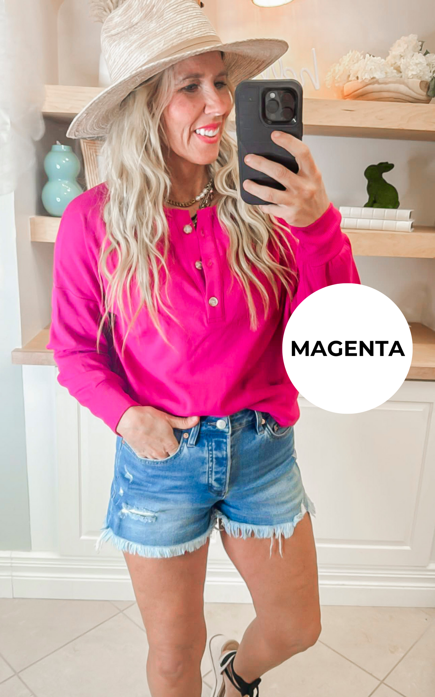 The Perfect Weekend Henley Top | SALTY WAVE *FINAL SALE