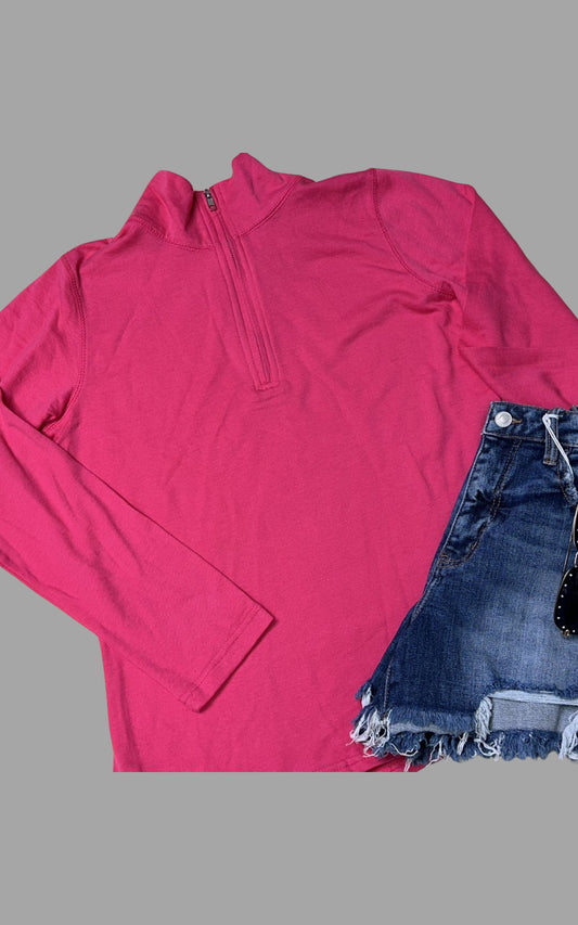 Half Zip Basic Comfy Pullover**