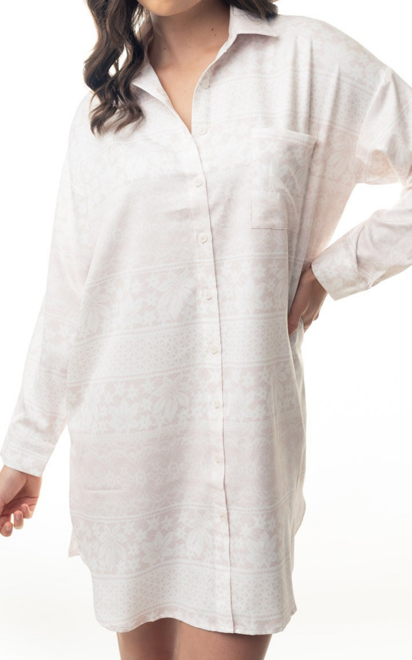 Long Sleeve Floral Print Woven Dress **DEAL - COUPON EXCLUDED