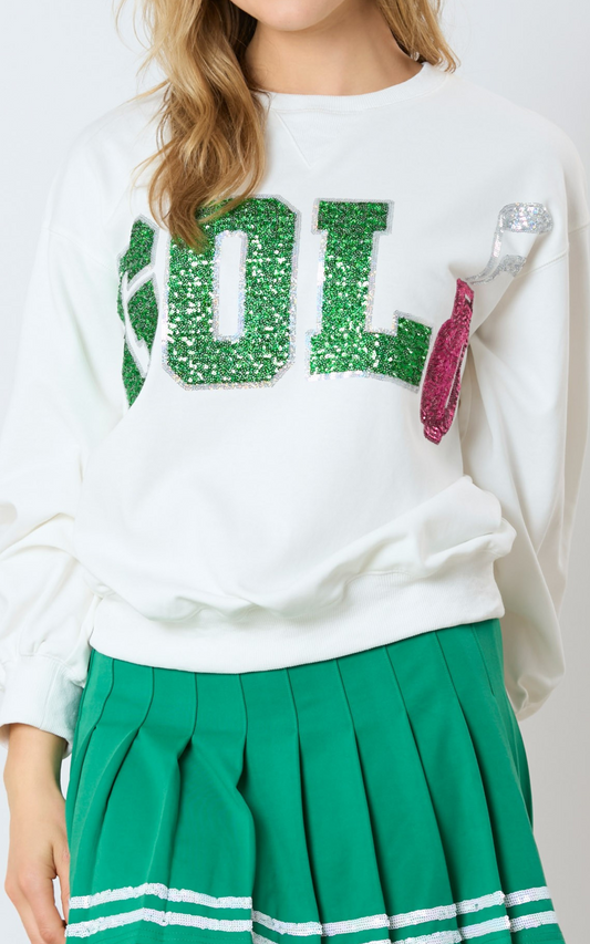 Golf Sequins Embroidery Sweatshirts | FANTASTIC FAWN