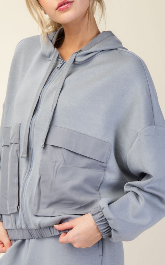 Modal Scuba Pocket Hoodie Jacket | RAE MODE - Final Sale