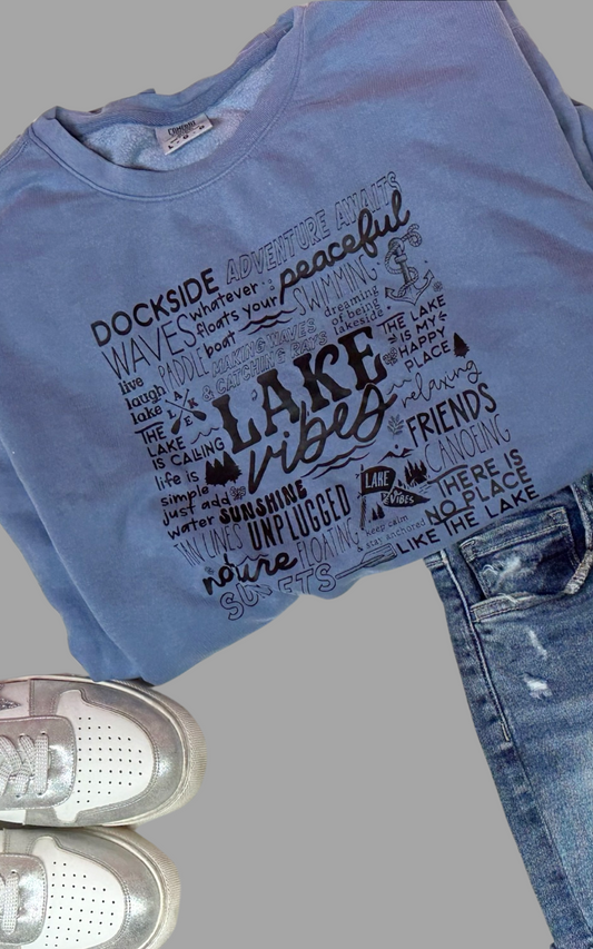 Lake Vibes Garment Dyed Graphic Sweatshirt | FINAL SALE