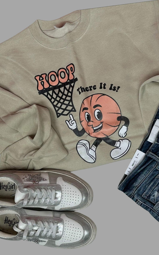 Vintage Print Hoop There It Is Graphic Sweatshirt | FINAL SALE**