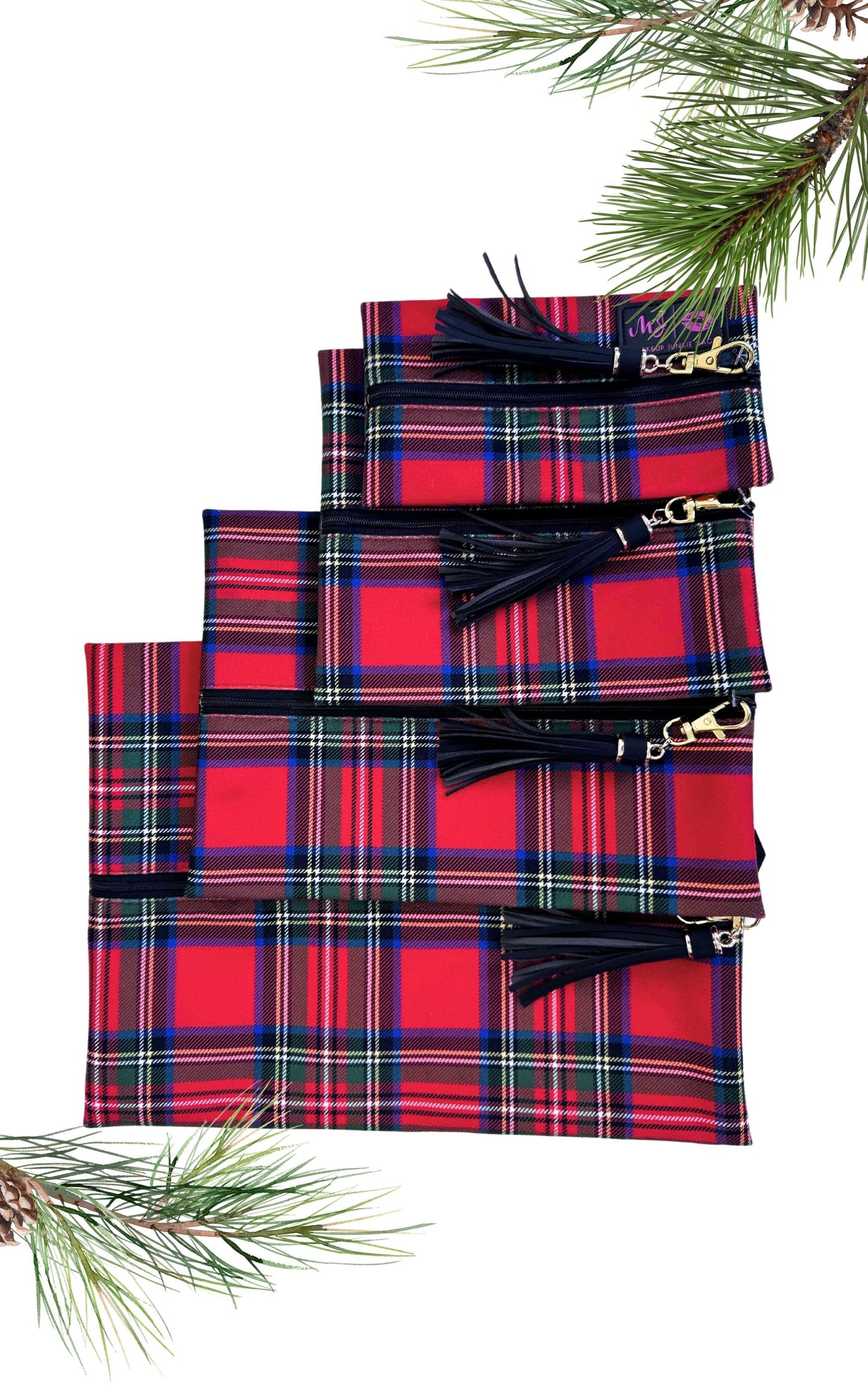 Red Tartan Set - Makeup Junkie Holiday Collab w/ Bad Habit**