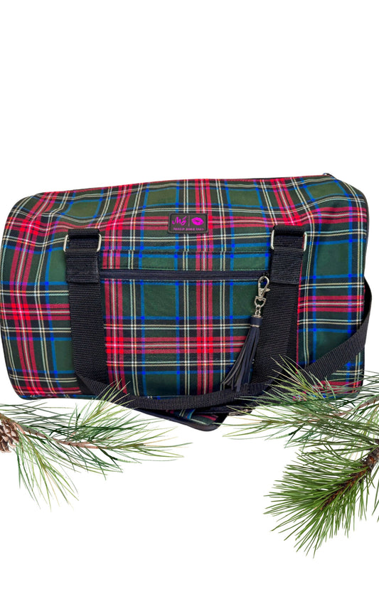Green Tartan Duffel - Makeup Junkie Holiday Collab w/ Bad Habit*