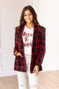 Plaid Perfection Blazer Black/Red