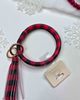 Buffalo Plaid Wristlet Keychain - DEAL