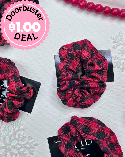 Buffalo Plaid Hair Scrunchie - DEAL